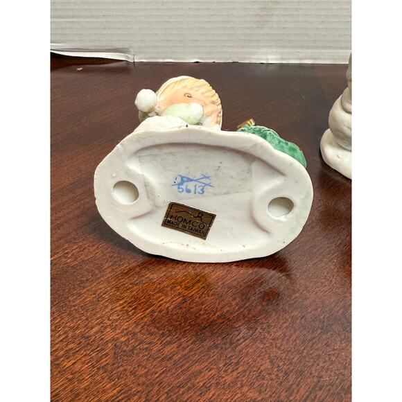 HOMCO Christmas Boy Figurines Set of 3 • Vintage Holiday Décor • Ceramic 5613 - Picture 3 of 8